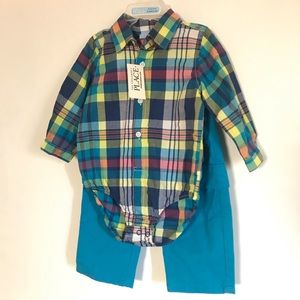 NWT Baby Boy Plaid Outfit Set | 9 - 12 Months